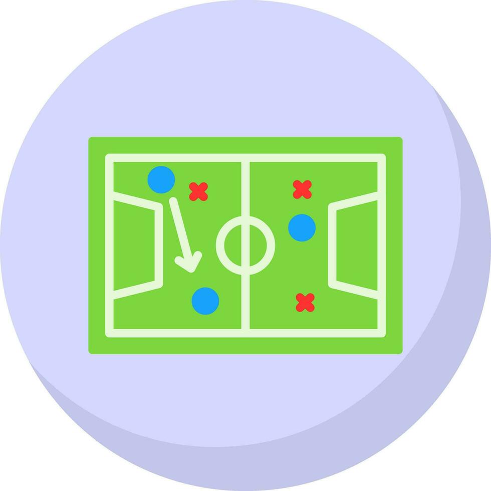 football tactique esquisser vecteur icône conception