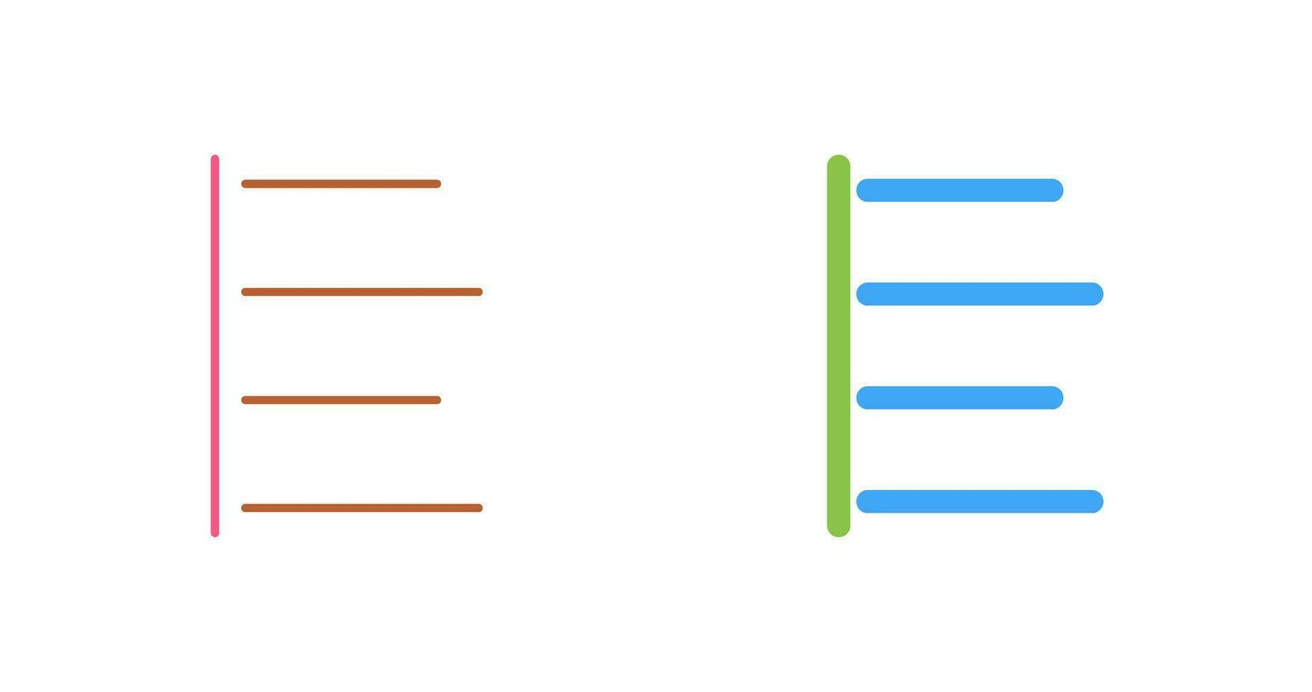 icône de vecteur d'alignement à gauche unique