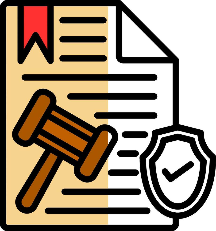 conception d'icône de vecteur de document juridique