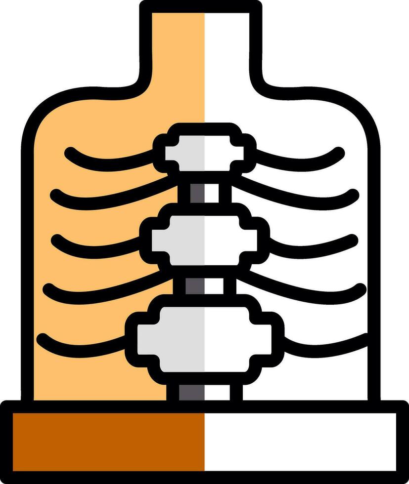 cage thoracique vecteur icône conception