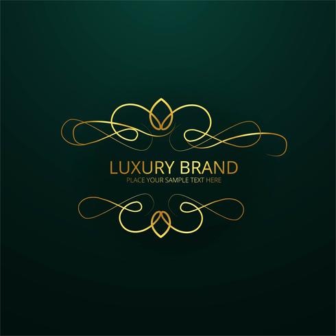 Vecteur de design floral brillant marque luxe