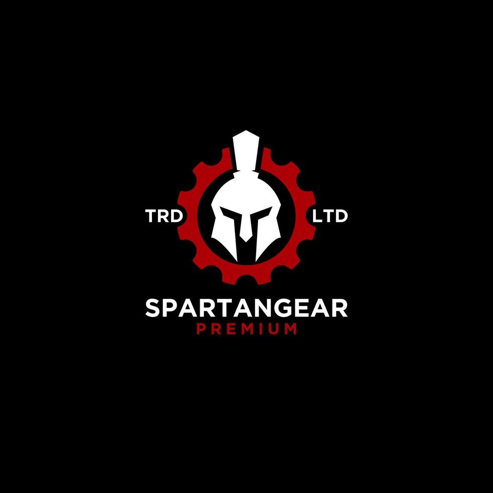 illustration de l'icône du logo sparta gear premium vecteur