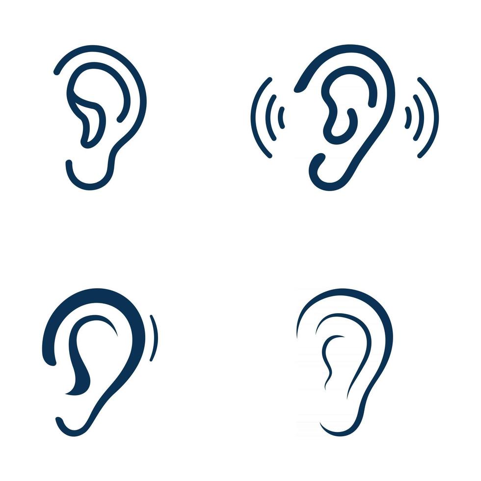 icône de vecteur de modèle logo oreille