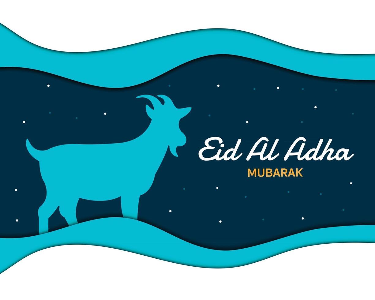 eid al adha papercut vecteur