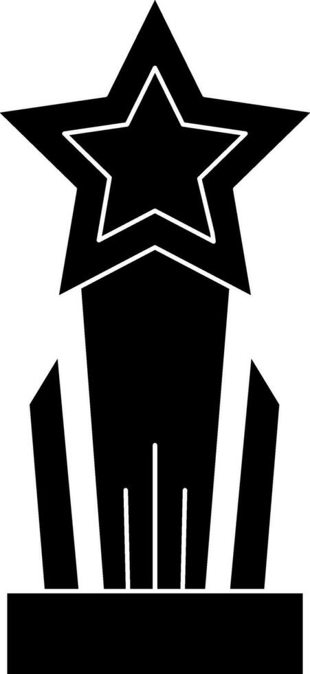 glyphe style étoile en forme de trophée icône. vecteur
