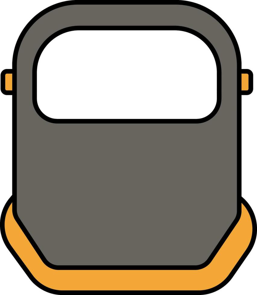 soudage masque icône dans gris et Orange couleur. vecteur