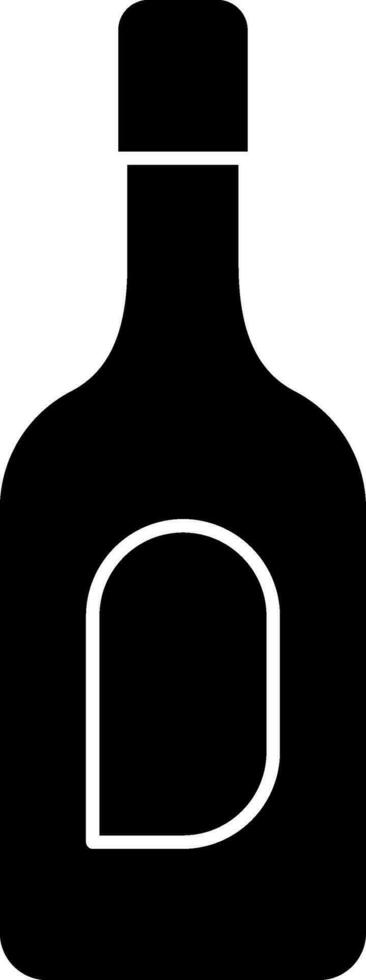 isolé Bière bouteille icône dans noir couleur. vecteur