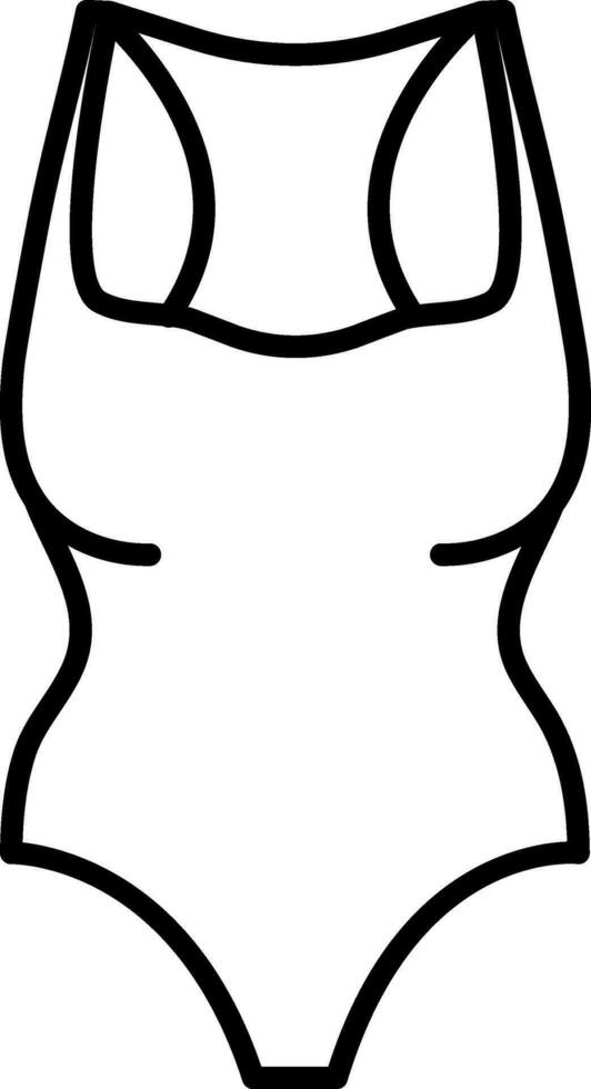 linéaire style maillot de bain icône ou symbole. vecteur