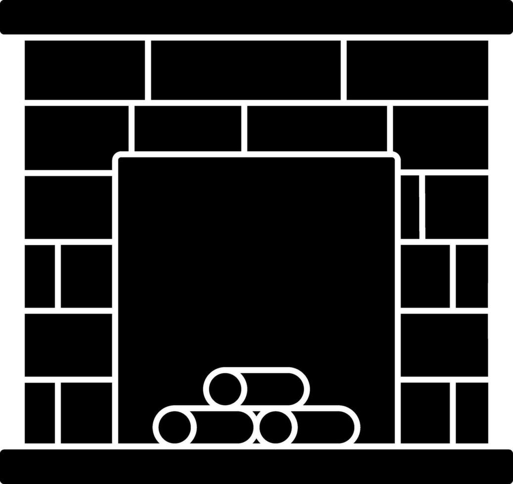 brique cheminée icône dans noir et blanc couleur. vecteur