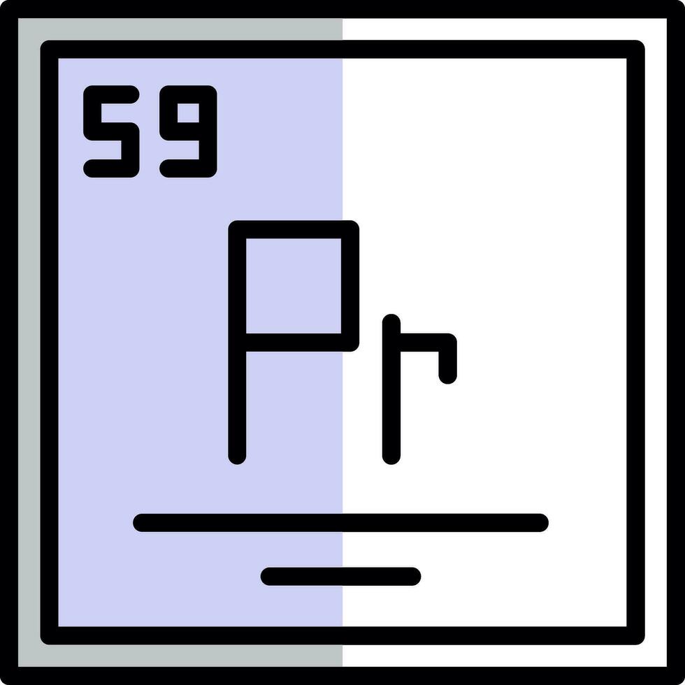 praséodyme vecteur icône conception