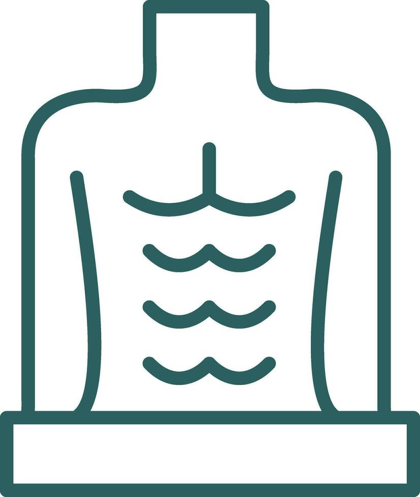 les abdominaux vecteur icône conception