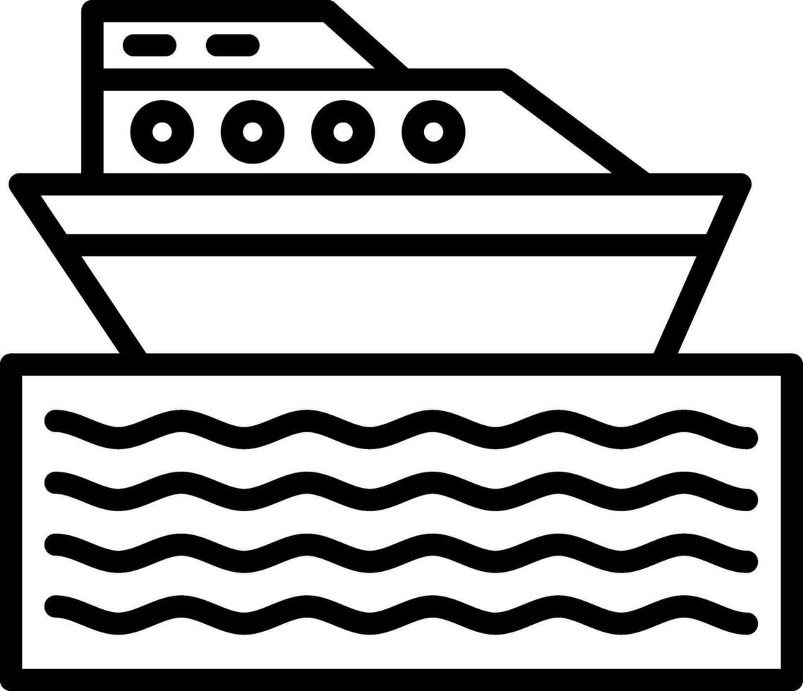 conception d'icône de vecteur de bateau