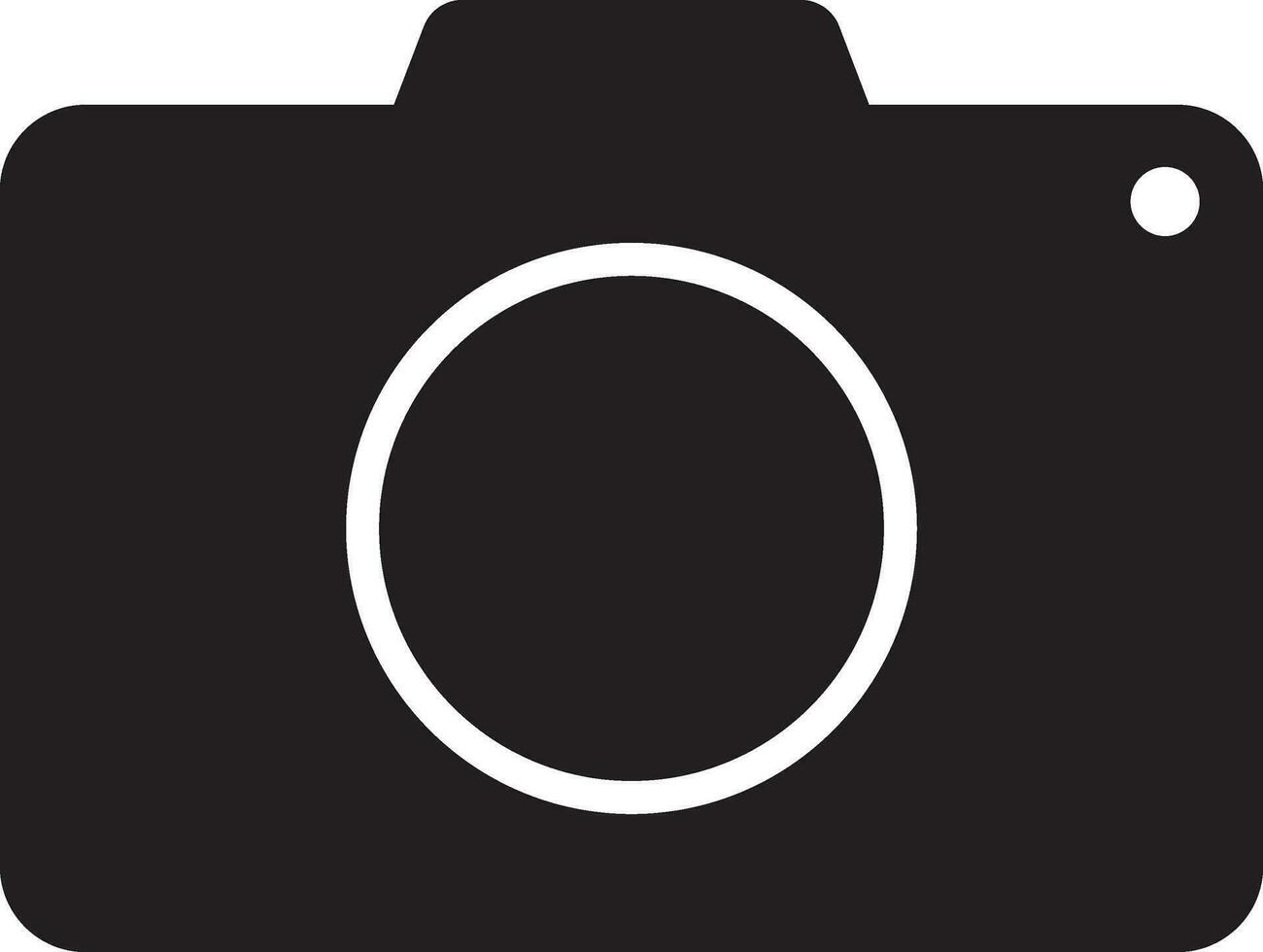 élégant noir et blanc illustration de une caméra. vecteur
