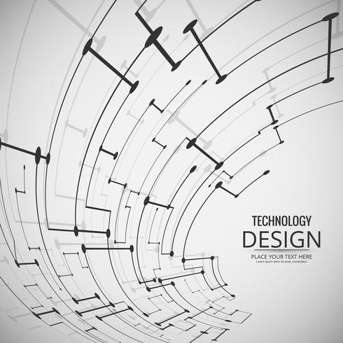 Illustration de conception abstraite technologie fond vecteur