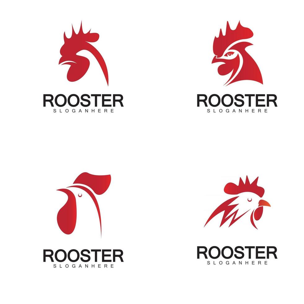 vecteur de logo tête de coq