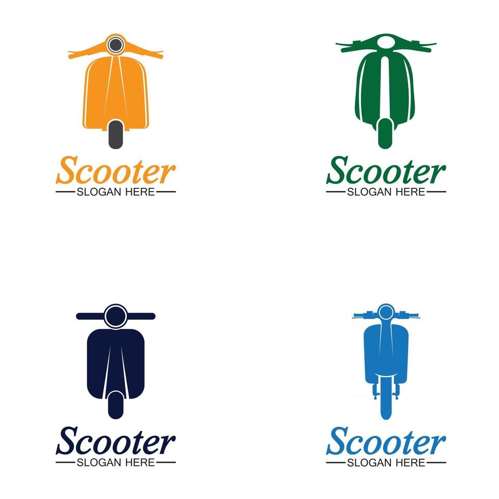 illustration d'icône vector scooter cyclomoteur logo