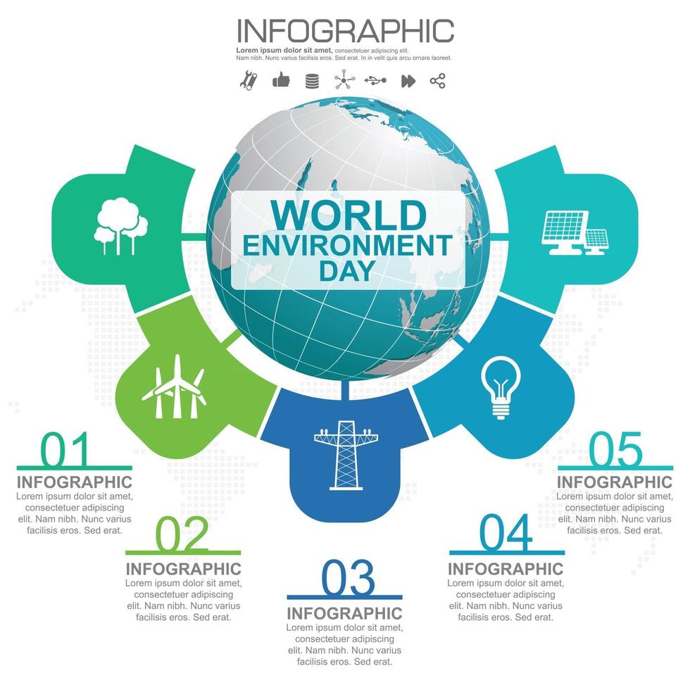 illustration vectorielle de globe terrestre peut être utilisée comme bannière de flyer ou affiche concept de journée mondiale de l'environnement vecteur