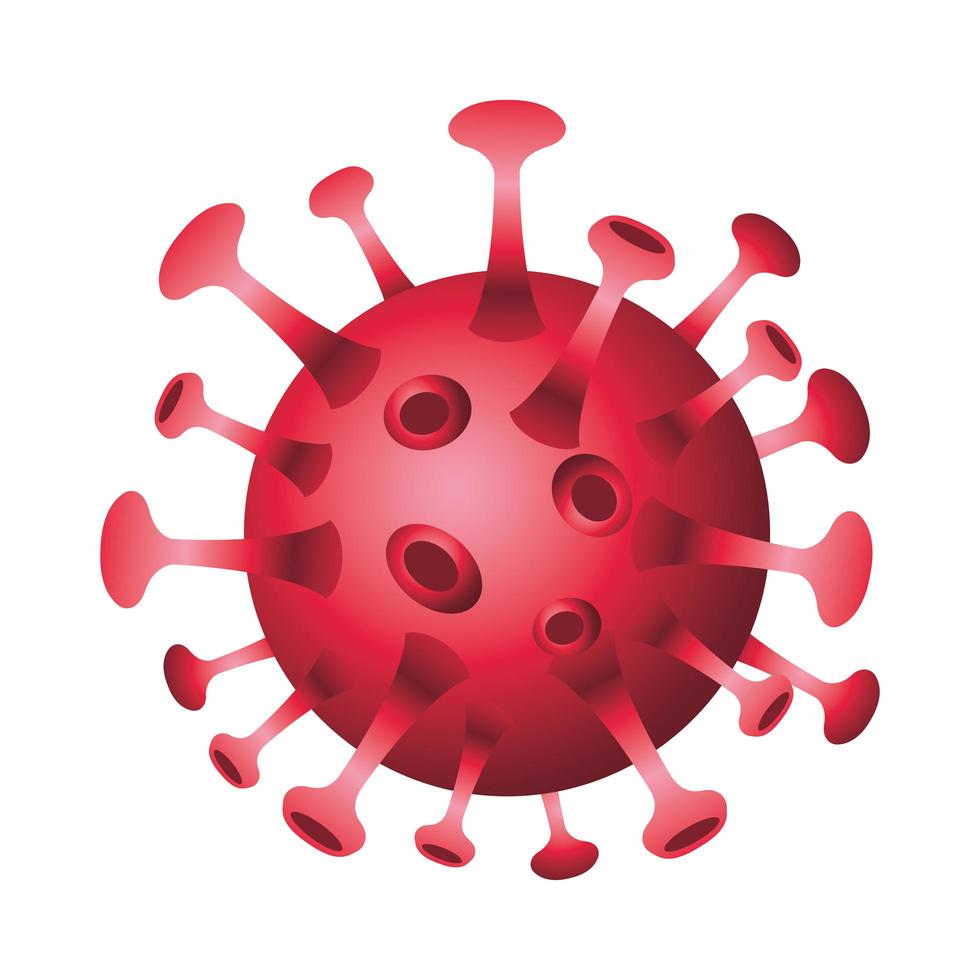 Icône isolé de particule virale covid19 vecteur