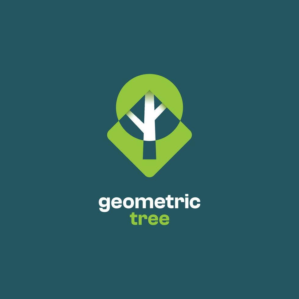 géométrique arbre logo vecteur