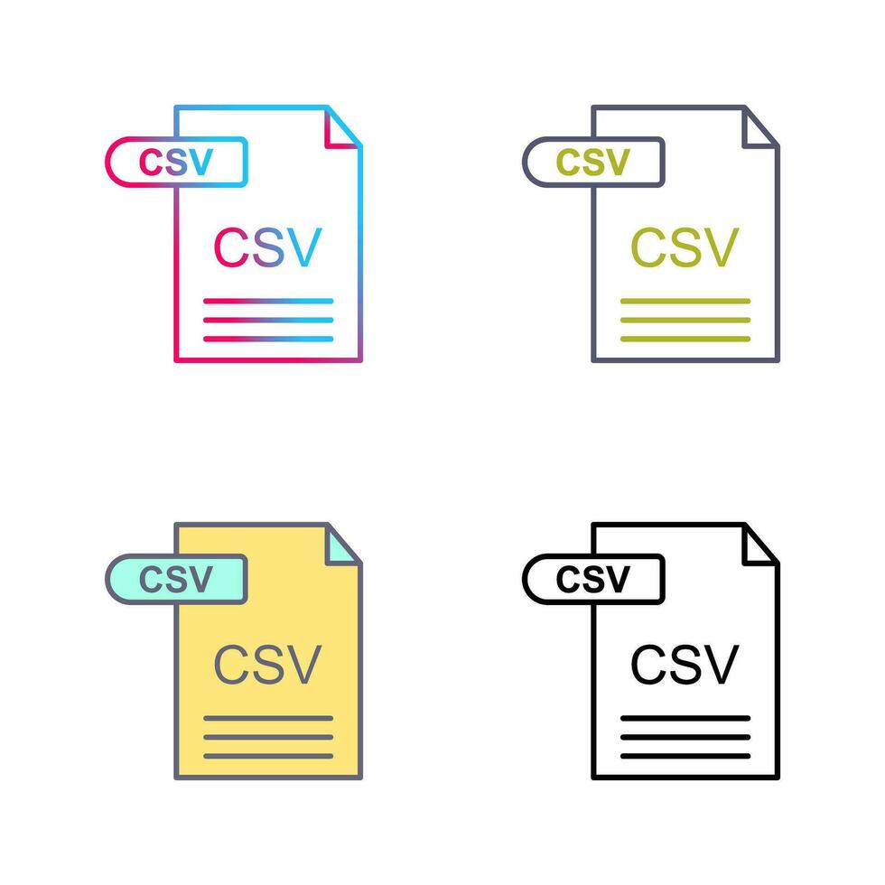 icône de vecteur csv