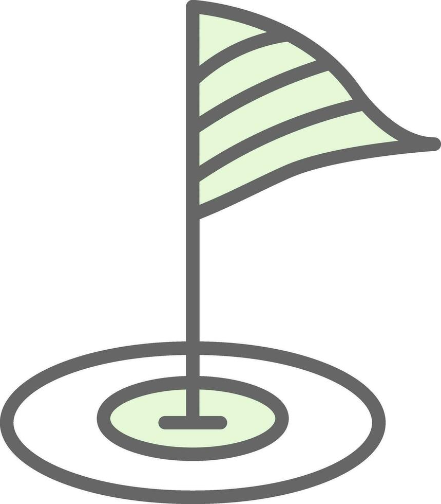 le golf drapeau vecteur icône conception