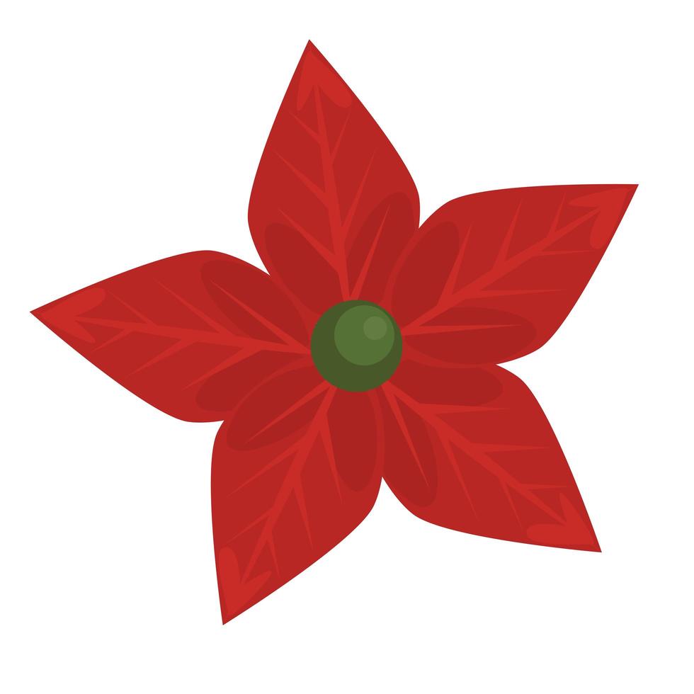 joyeux noël décoratif fleur rouge vecteur