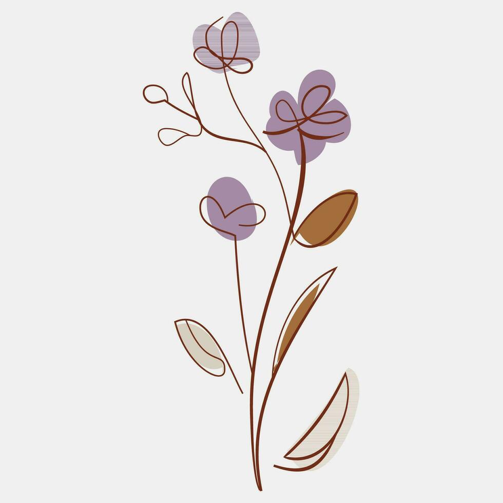 minimaliste floral vecteur art des illustrations pour occasions modèle ancien mode main tiré décor