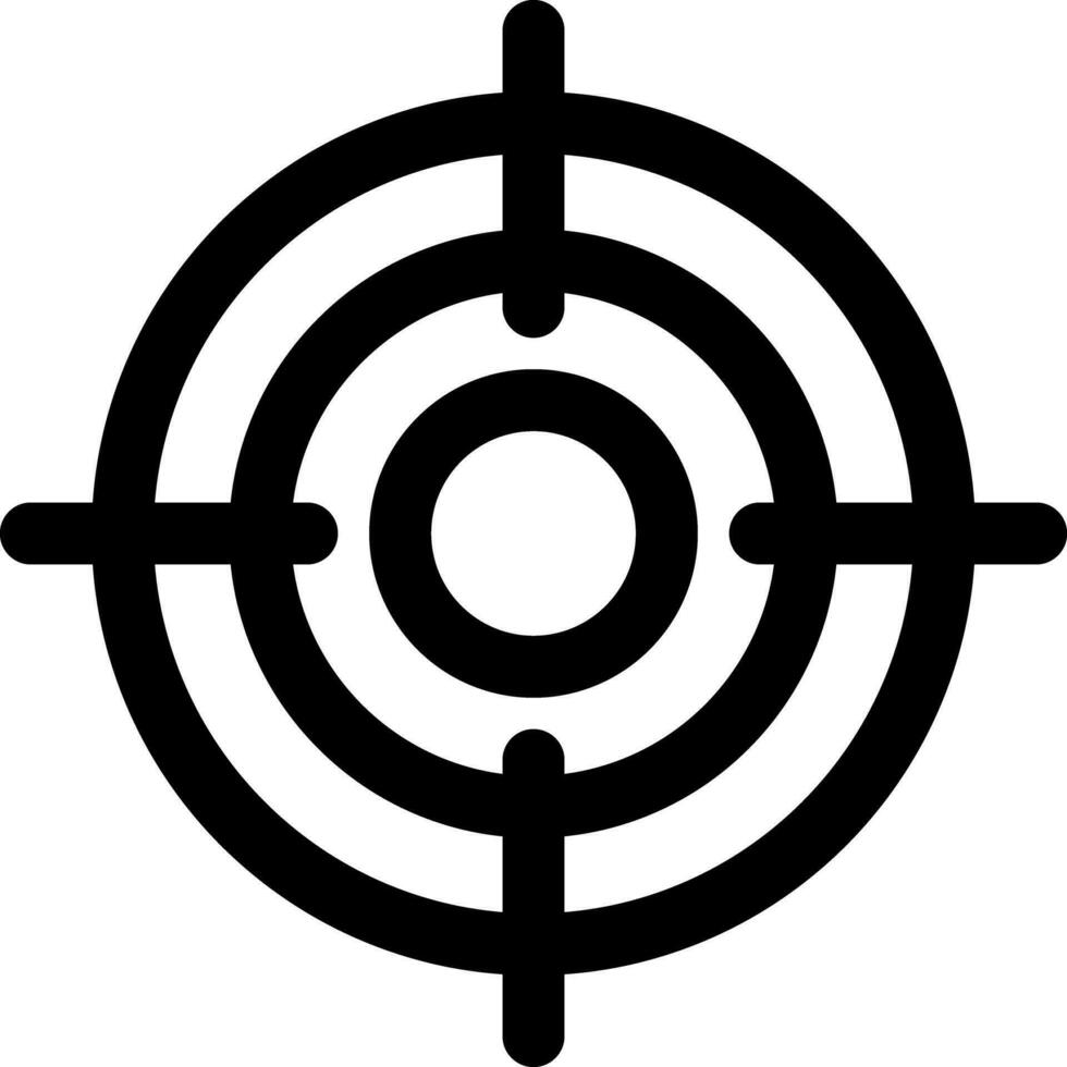 vecteur illustration de cible dans noir et blanc couleur.