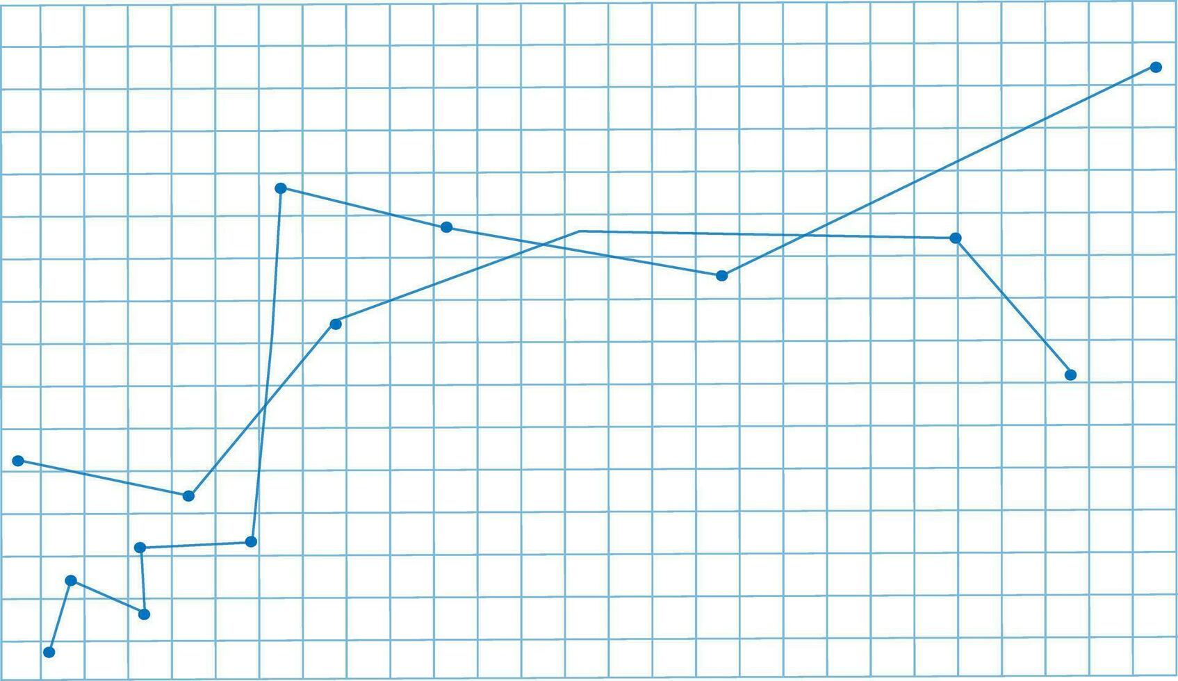 ligne graphique icône sur la grille papier. vecteur