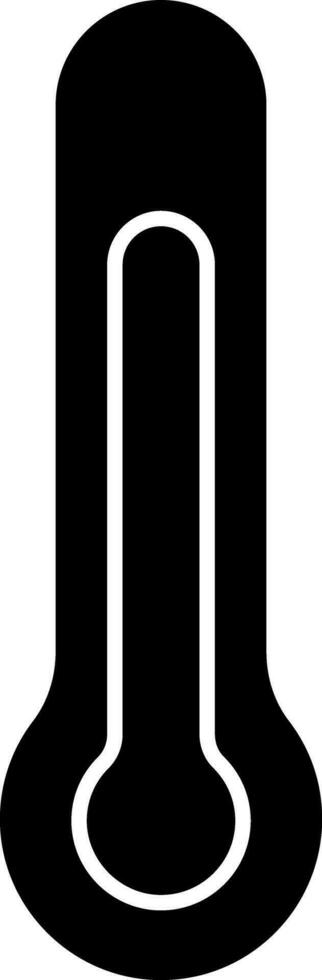 illustration de noir et blanc thermomètre dans plat style. vecteur