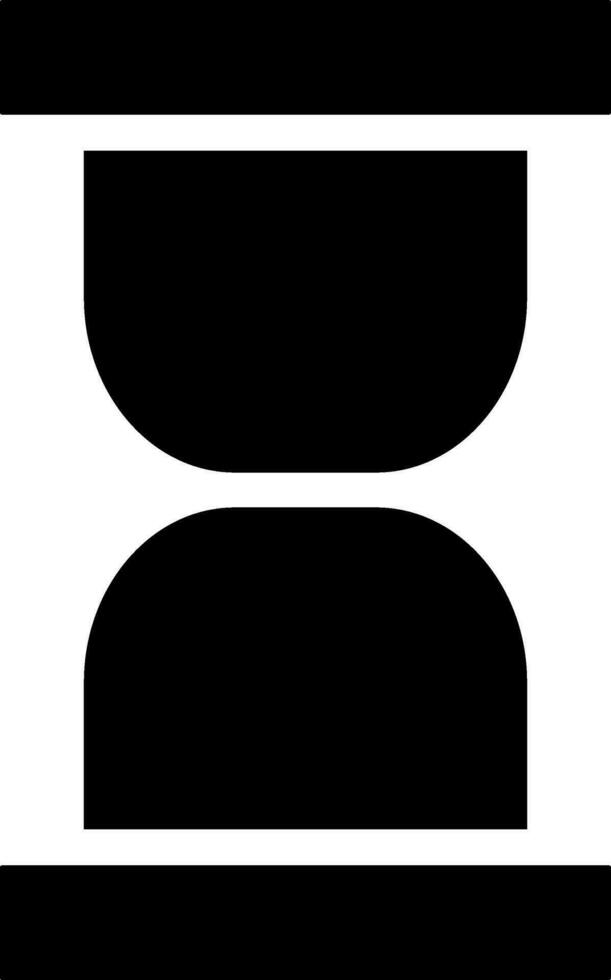 noir et blanc illustration de Sablier icône. vecteur