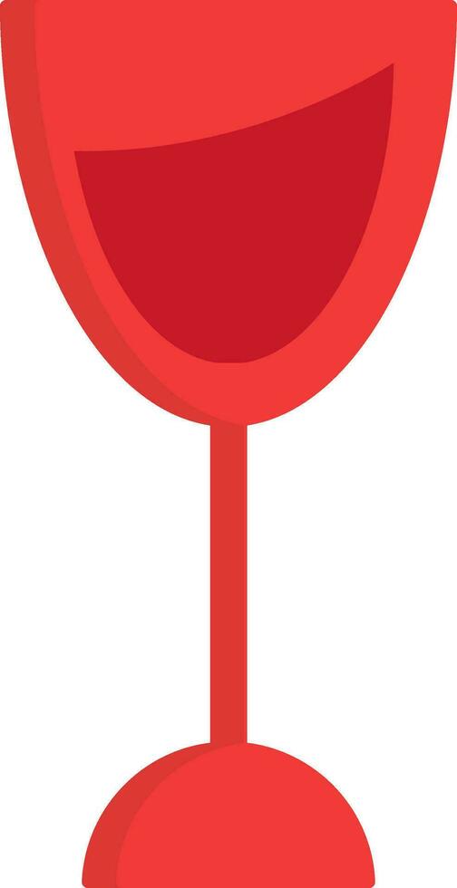 verre de vin icône dans rouge couleur. vecteur