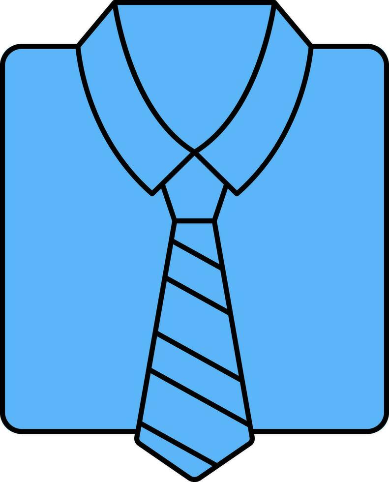 illustration de chemise et attacher icône ou symbole dans bleu couleur. vecteur