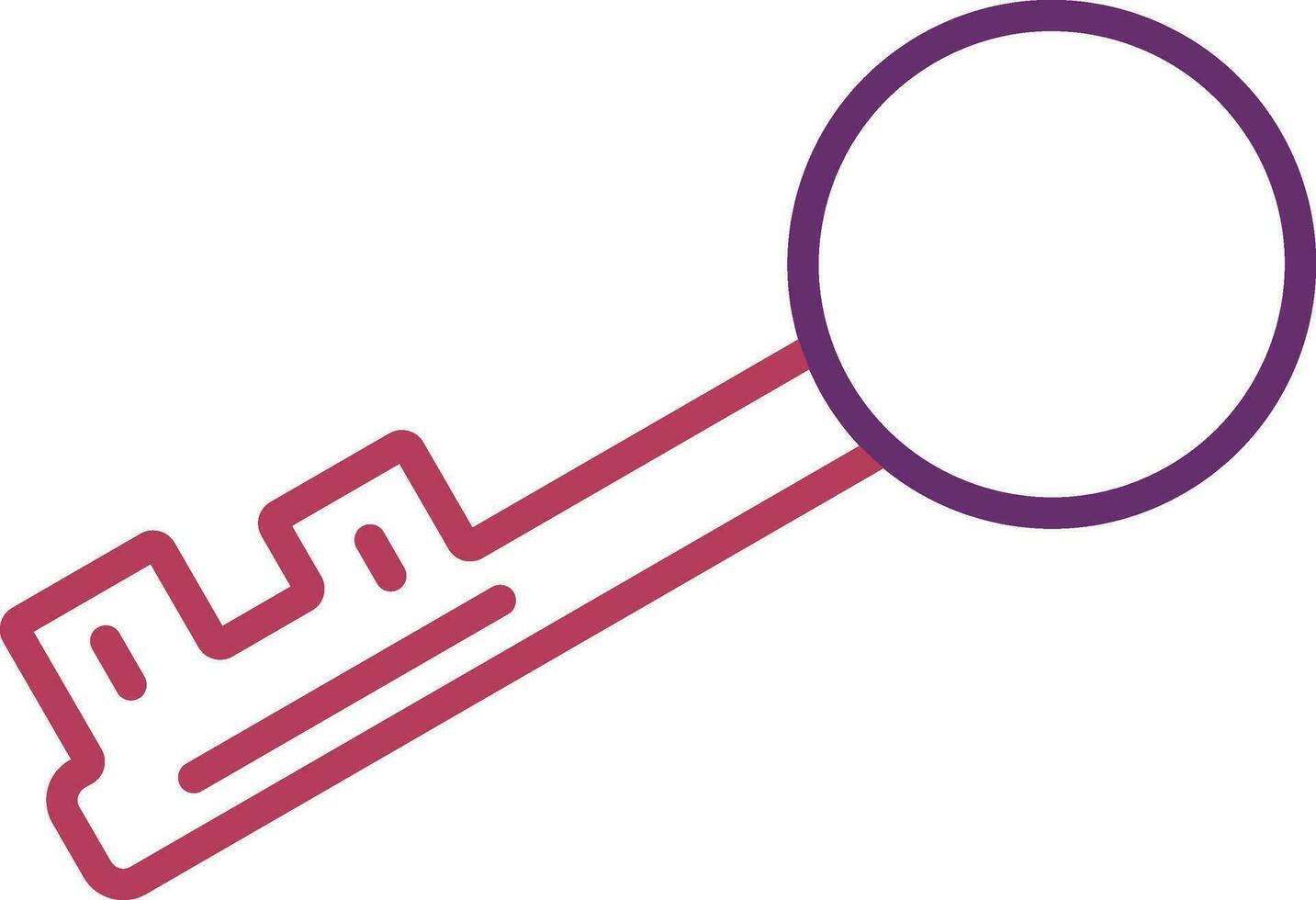 plat style de clé icône dans rose et violet couleur. vecteur