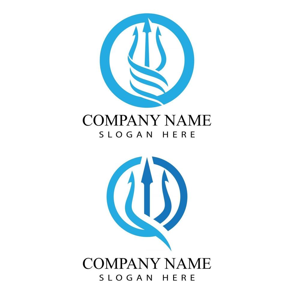trident logo template vecteur icône illustration design