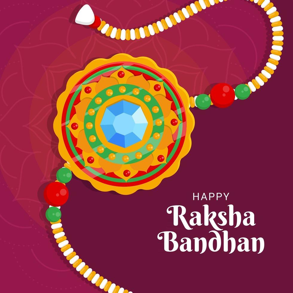 bracelet rakhi pour célébrer raksha bandhan vecteur