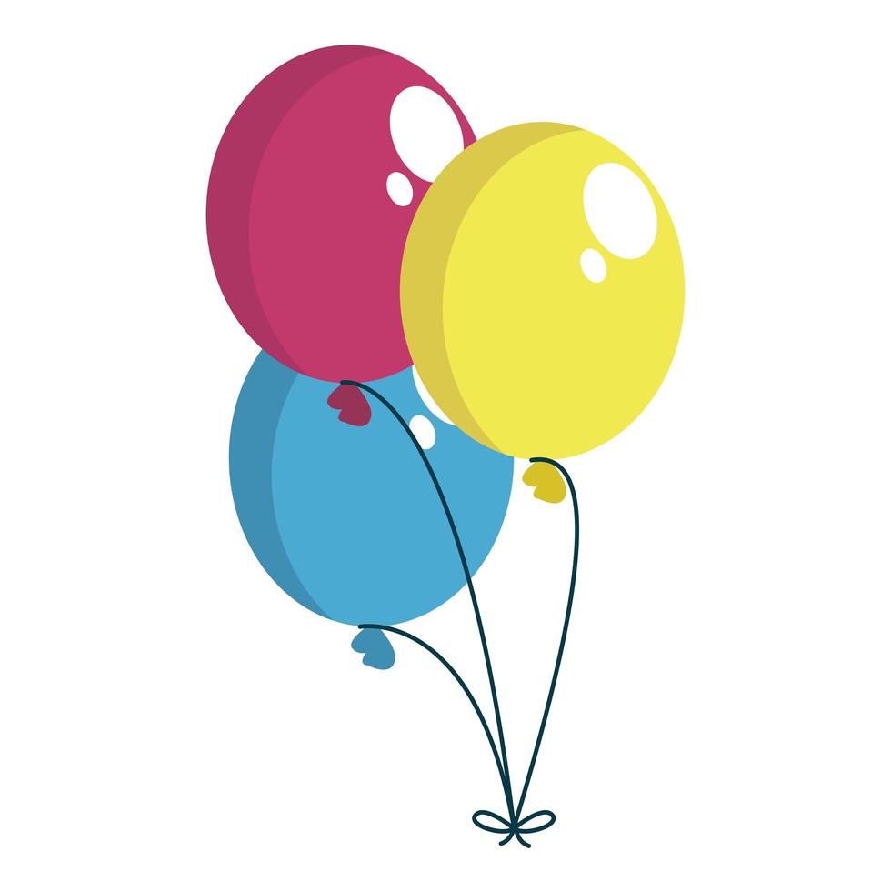 couleurs ballons hélium flottant icône joyeux anniversaire 1931660