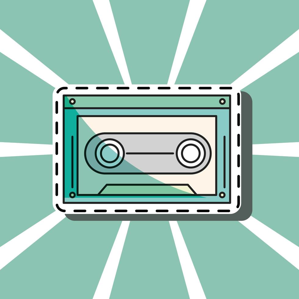 patch de musique de cassette vecteur