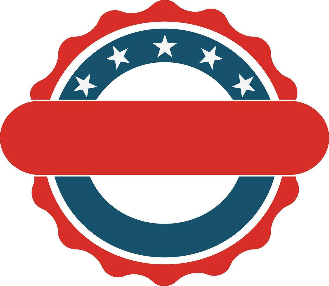 américain indépendance journée badge conception. vecteur
