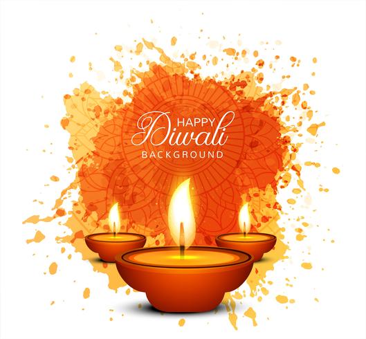 Belle carte de voeux pour la fête du diwali vecteur