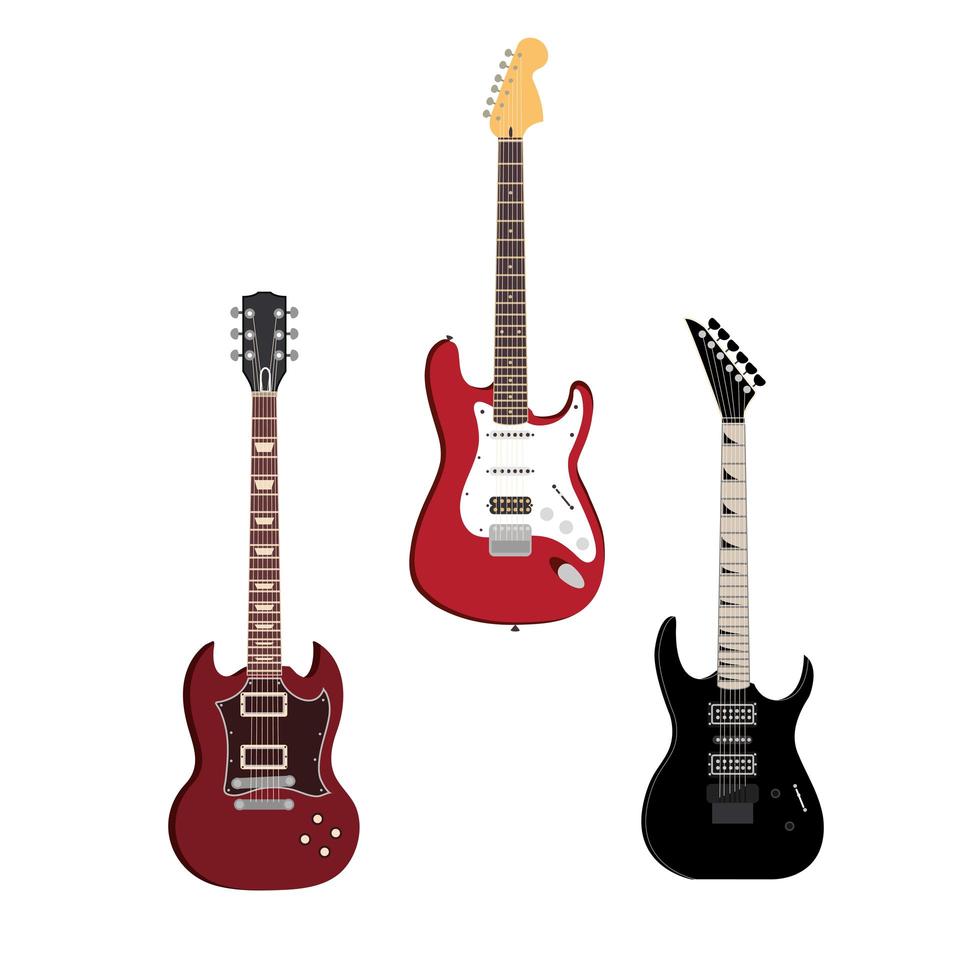 instruments de musique de guitare électrique pour le divertissement vecteur