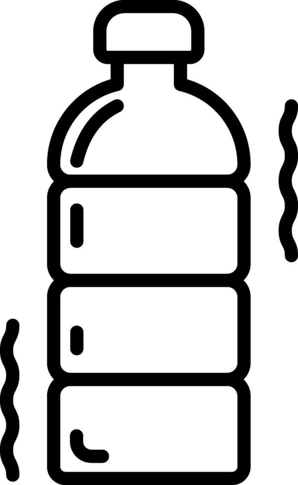 illustration de l'eau bouteille icône dans mince ligne art. vecteur