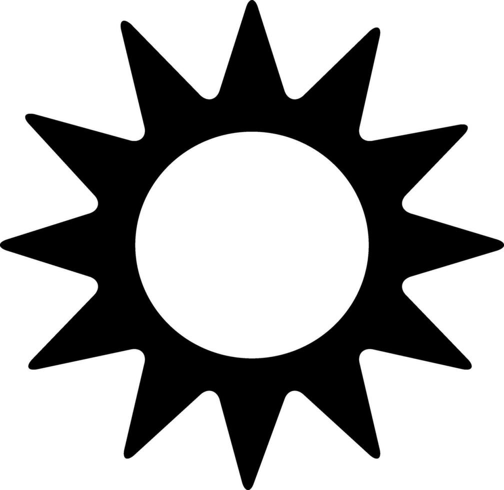 plat illustration de une Soleil. vecteur