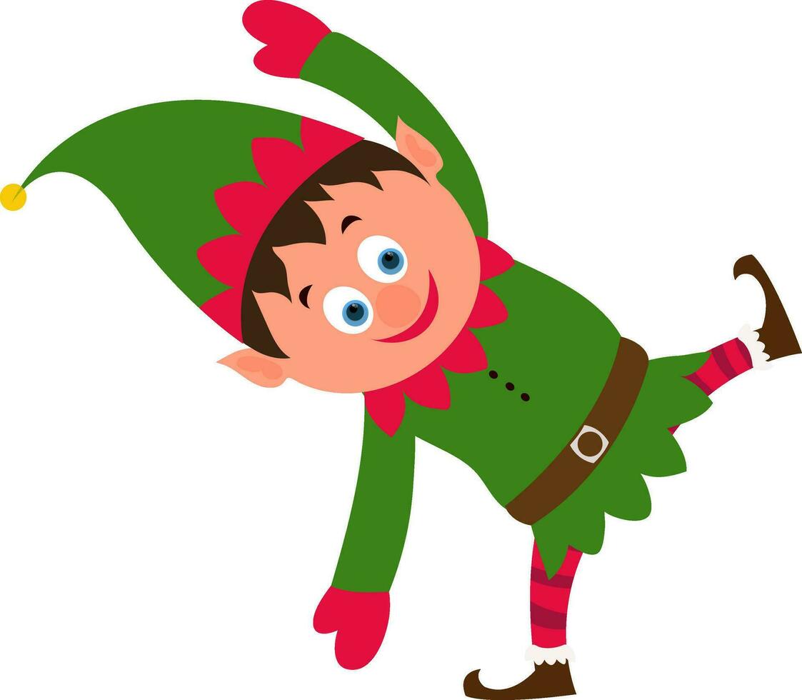 dessin animé personnage de un elfe. vecteur