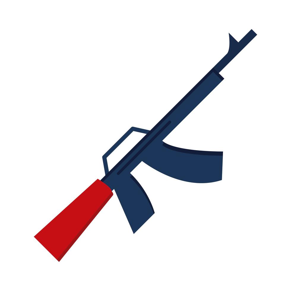 icône de style plat de célébration militaire américaine de fusil de jour commémoratif vecteur
