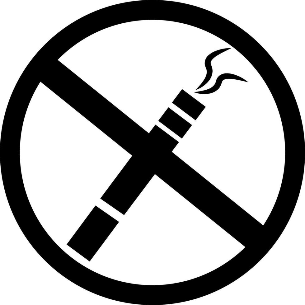 fumeur cigarette icône, signe ou symbole. vecteur