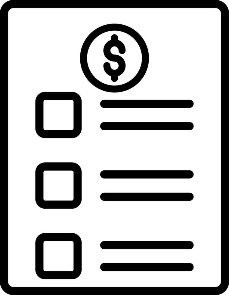 prix liste vecteur icône conception