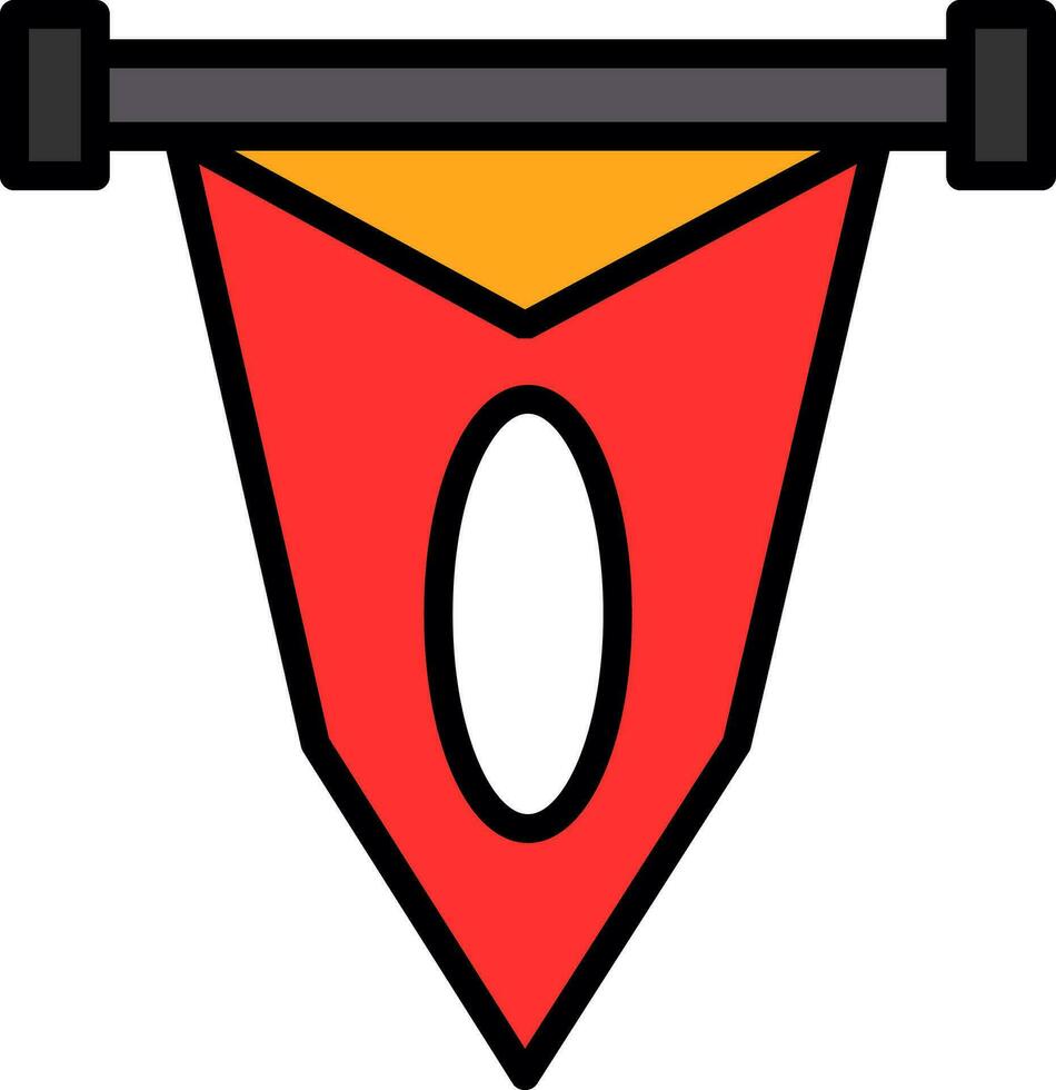 conception d'icône de vecteur de fanion