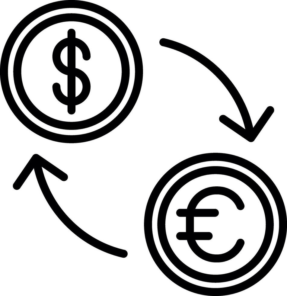 conception d'icône vectorielle de change vecteur