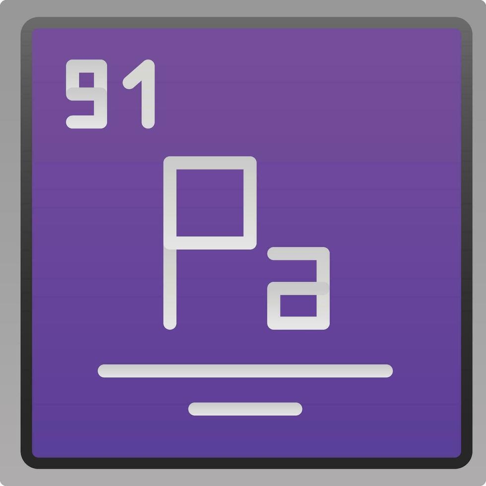 protactinium vecteur icône conception